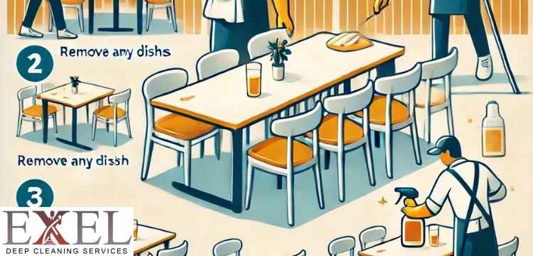 How to Clean Tables in a Restaurant